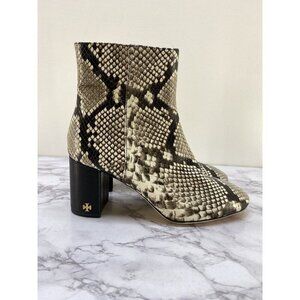 Tory Burch Women's Kira animal print black & White Boot Size 7 M